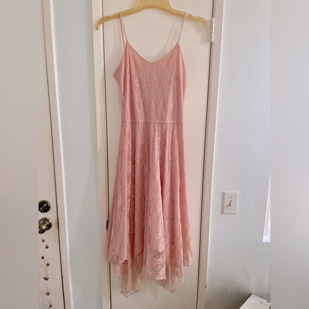 🌸80s vintage lace/lined pink prom, homecoming dress - TD4 by Electra brand